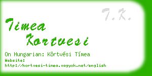 timea kortvesi business card